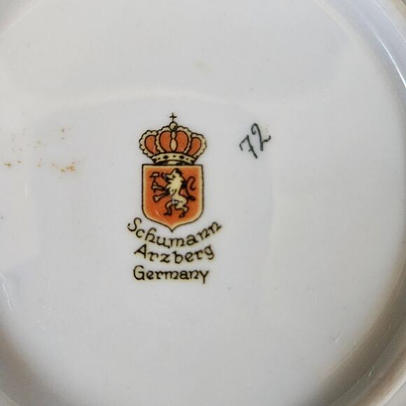 Vintage Schumann Arzberg Germany Wild Rose Shallow Bowl 6" MCM - Picture 3 of 6